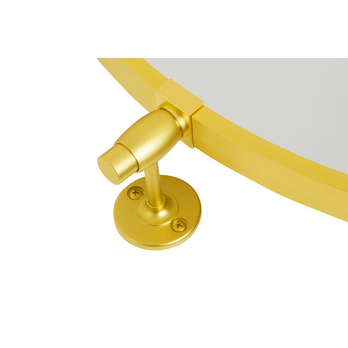 Elegant Decor Everly Round Pivot Mirror 30", Gold