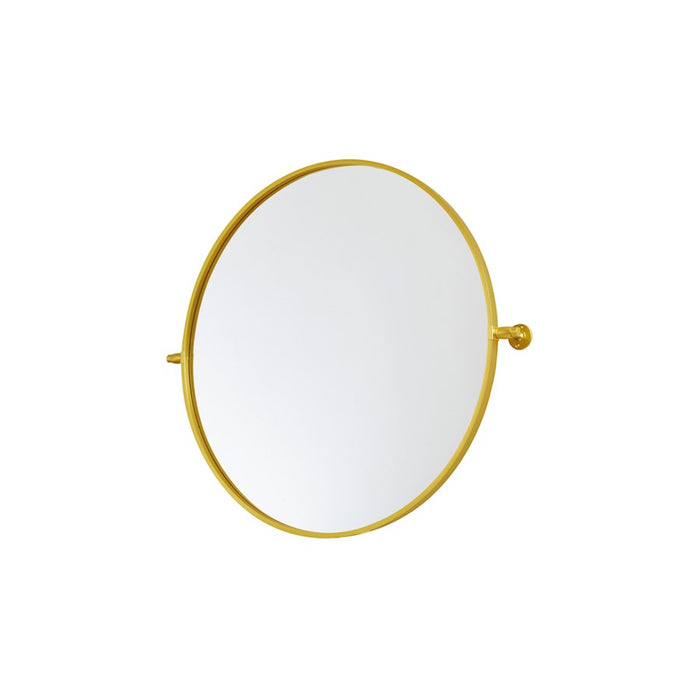 Elegant Decor Everly Round Pivot Mirror 30", Gold