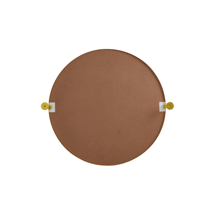 Elegant Decor Everly Round Pivot Mirror 30", Gold
