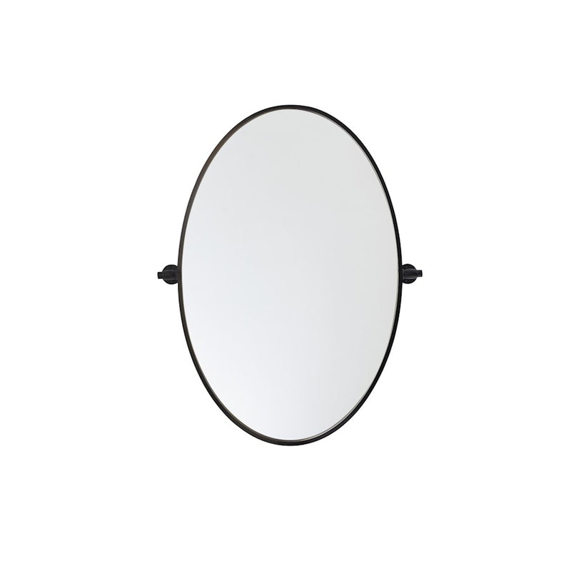 Elegant Decor Everly Oval Pivot Mirror 21X32", Black