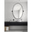 Elegant Decor Everly Oval Pivot Mirror 21X32", Black