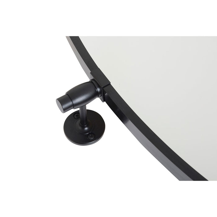 Elegant Decor Everly Oval Pivot Mirror 21X32", Black