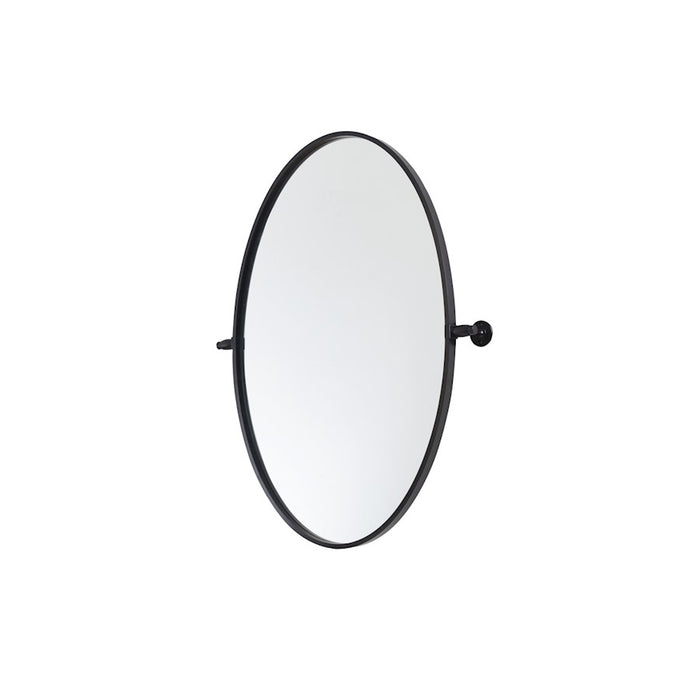 Elegant Decor Everly Oval Pivot Mirror 21X32", Black