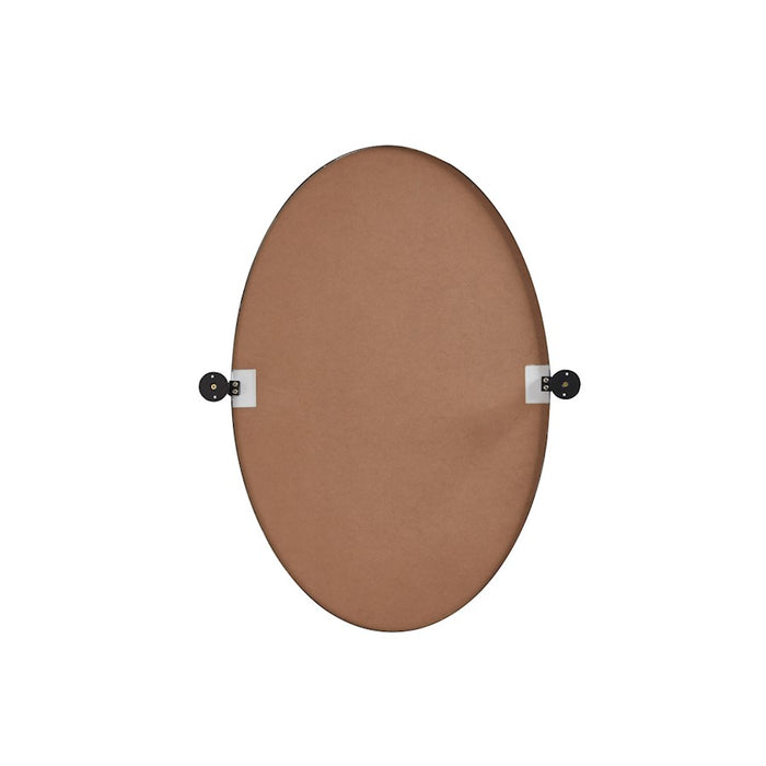 Elegant Decor Everly Oval Pivot Mirror 21X32", Black