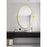 Elegant Decor Everly Oval Pivot Mirror 21X32", Gold