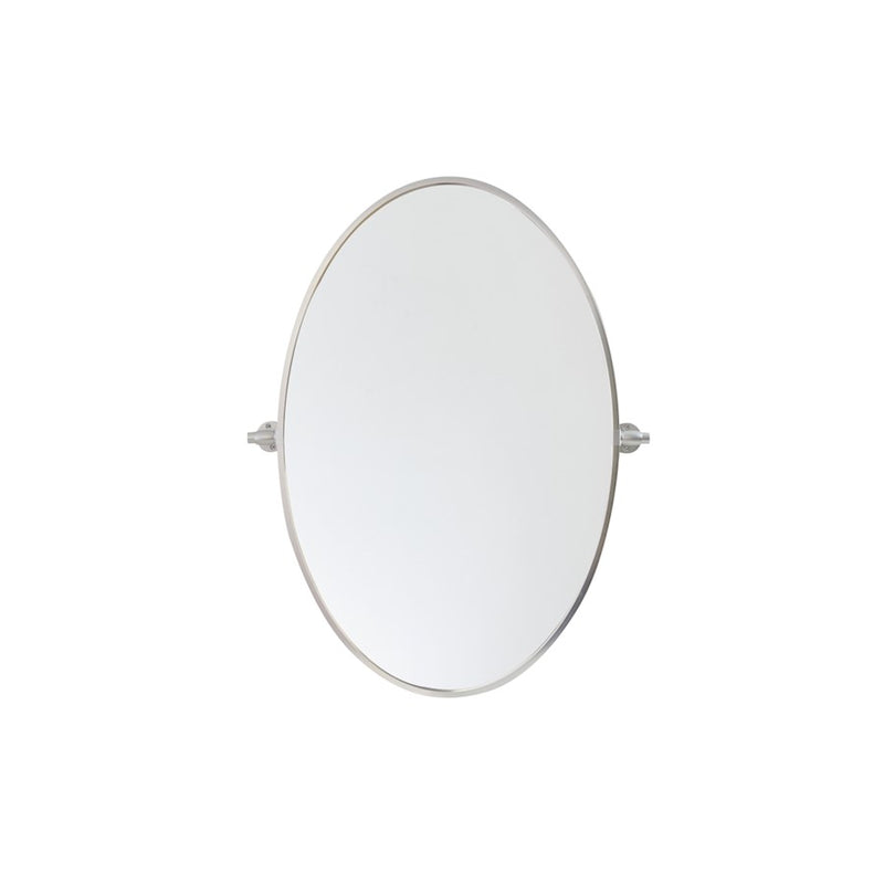 Elegant Decor Everly Oval Pivot Mirror 21X32", Silver