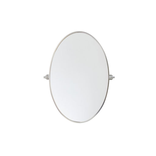 Elegant Decor Everly Oval Pivot Mirror 21X32", Silver