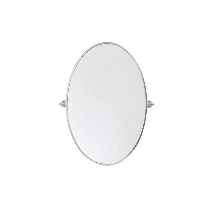 Elegant Decor Everly Oval Pivot Mirror 21X32", Silver