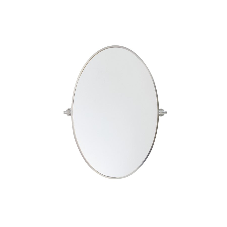 Elegant Decor Everly Oval Pivot Mirror 21X32", Silver