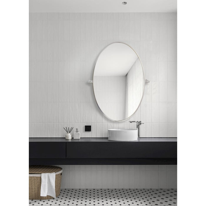 Elegant Decor Everly Oval Pivot Mirror 21X32", Silver