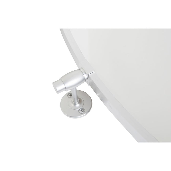 Elegant Decor Everly Oval Pivot Mirror 21X32", Silver