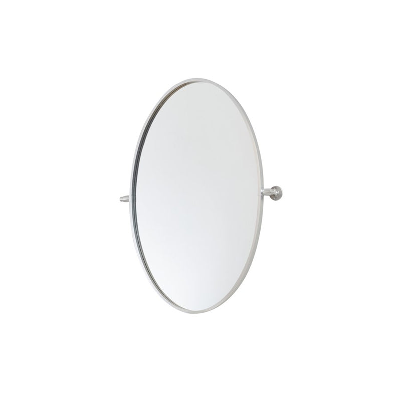 Elegant Decor Everly Oval Pivot Mirror 21X32", Silver