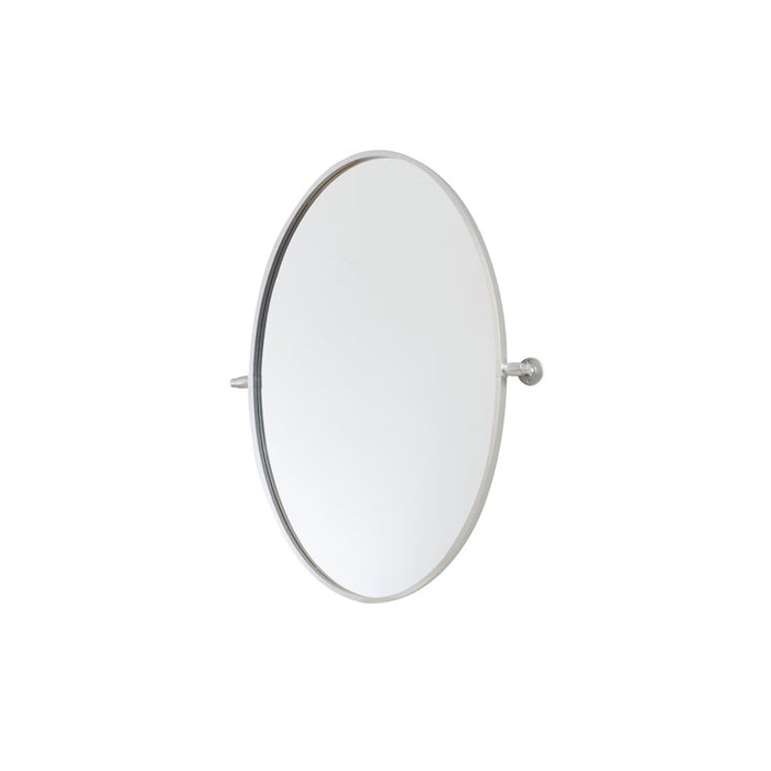 Elegant Decor Everly Oval Pivot Mirror 21X32", Silver
