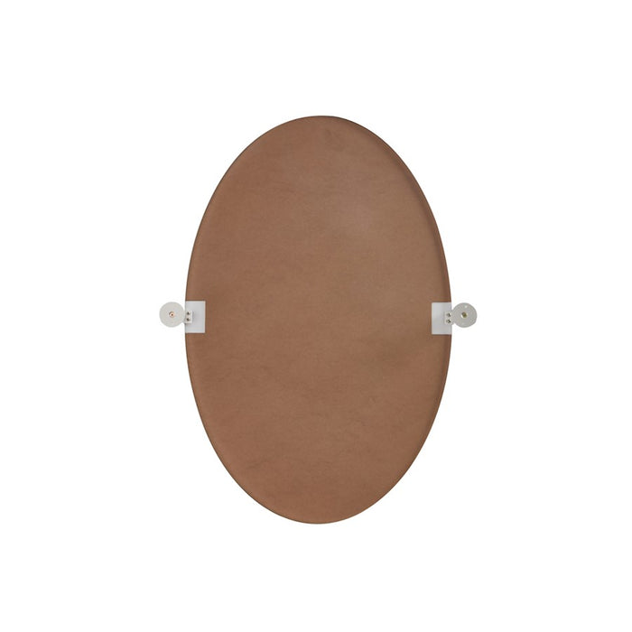 Elegant Decor Everly Oval Pivot Mirror 21X32", Silver