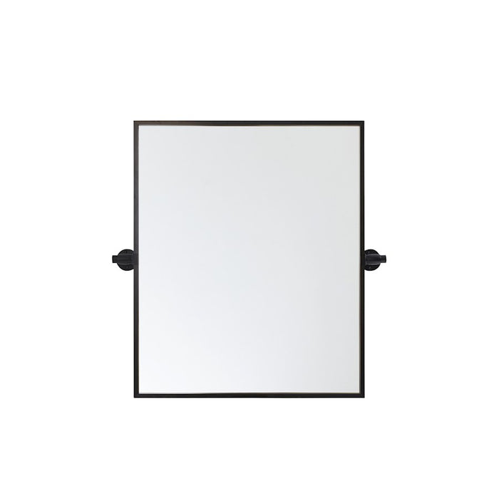 Elegant Decor Everly Rectangle Pivot Mirror 24X20", Black