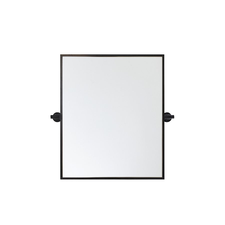 Elegant Decor Everly Rectangle Pivot Mirror 24X20", Black