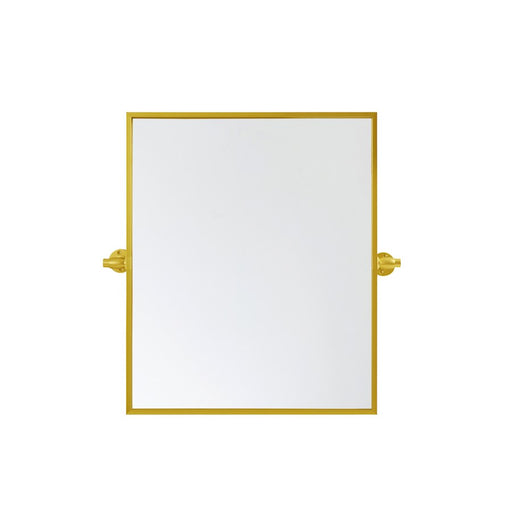 Elegant Decor Everly Rectangle Pivot Mirror 24X20", Gold