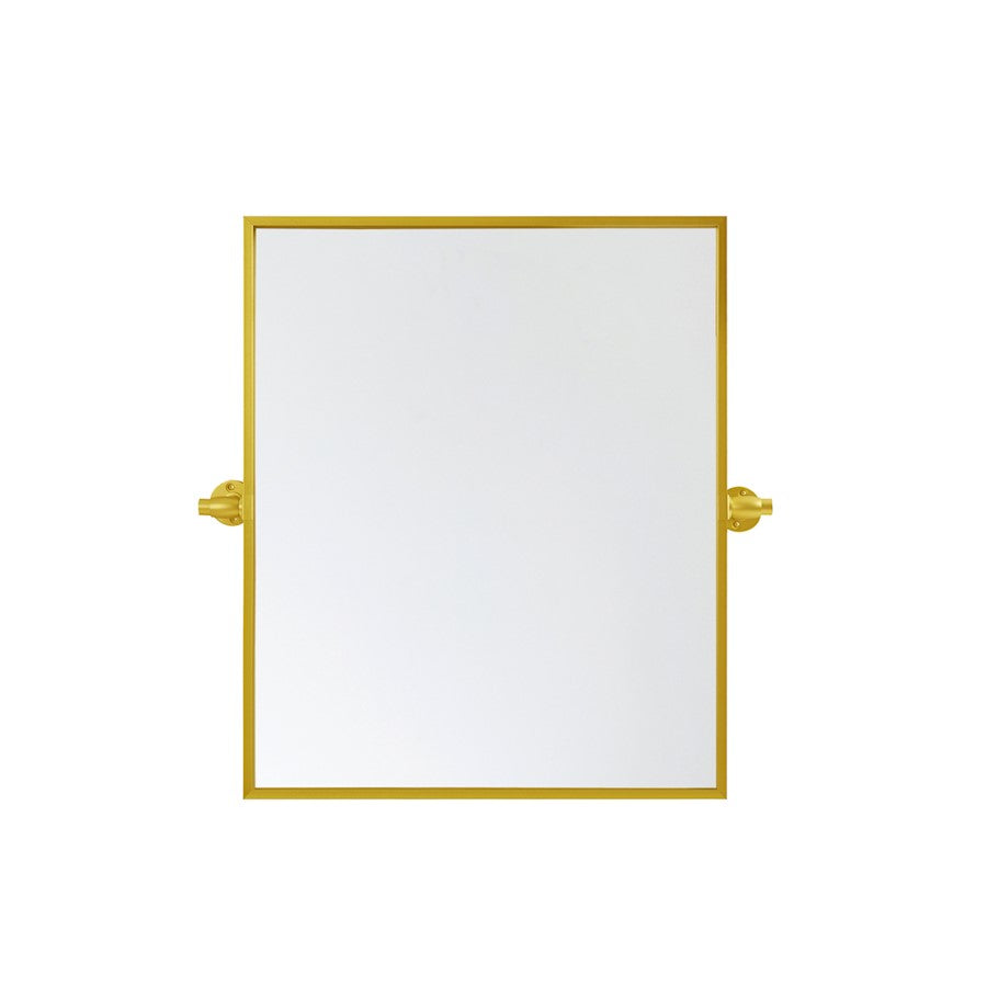 Elegant Decor Everly Rectangle Pivot Mirror 24X20", Gold