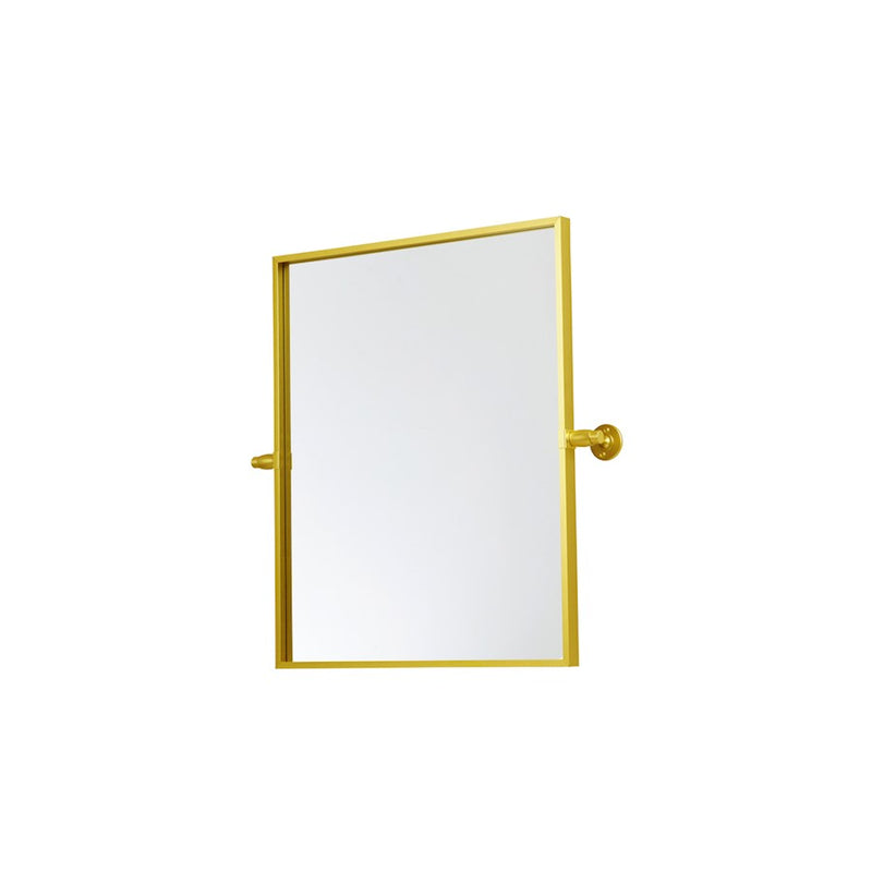 Elegant Decor Everly Rectangle Pivot Mirror 24X20", Gold