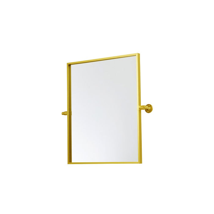 Elegant Decor Everly Rectangle Pivot Mirror 24X20", Gold