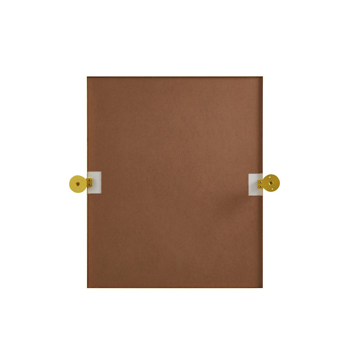Elegant Decor Everly Rectangle Pivot Mirror 24X20", Gold