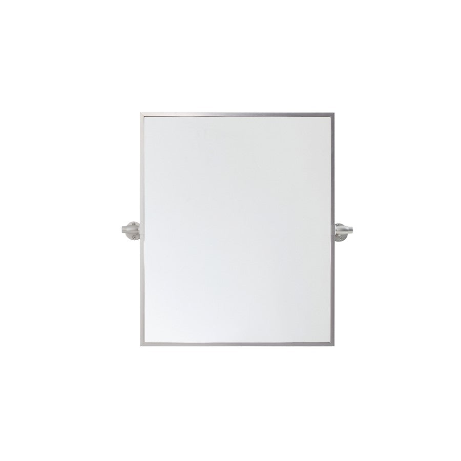 Elegant Decor Everly Rectangle Pivot Mirror 24X20", Silver