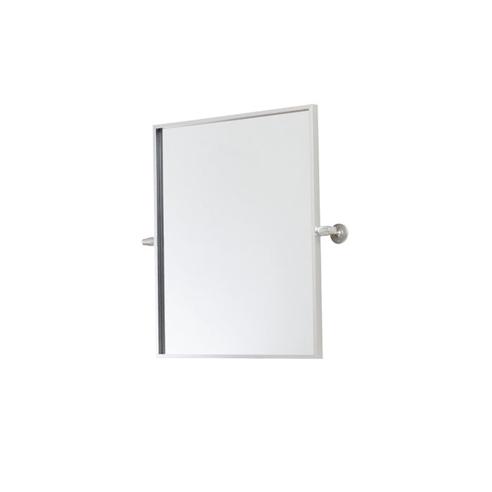 Elegant Decor Everly Rectangle Pivot Mirror 24X20", Silver