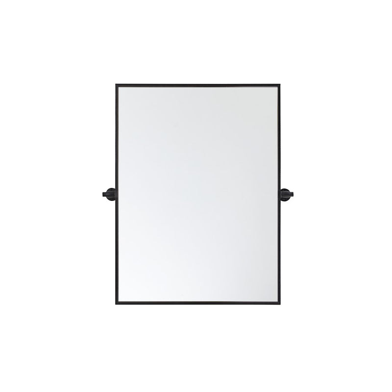 Elegant Decor Everly Rectangle Pivot Mirror 24X32", Black