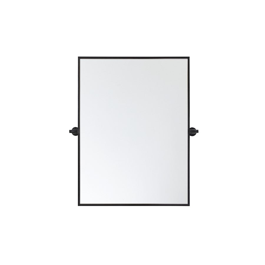 Elegant Decor Everly Rectangle Pivot Mirror 24X32", Black