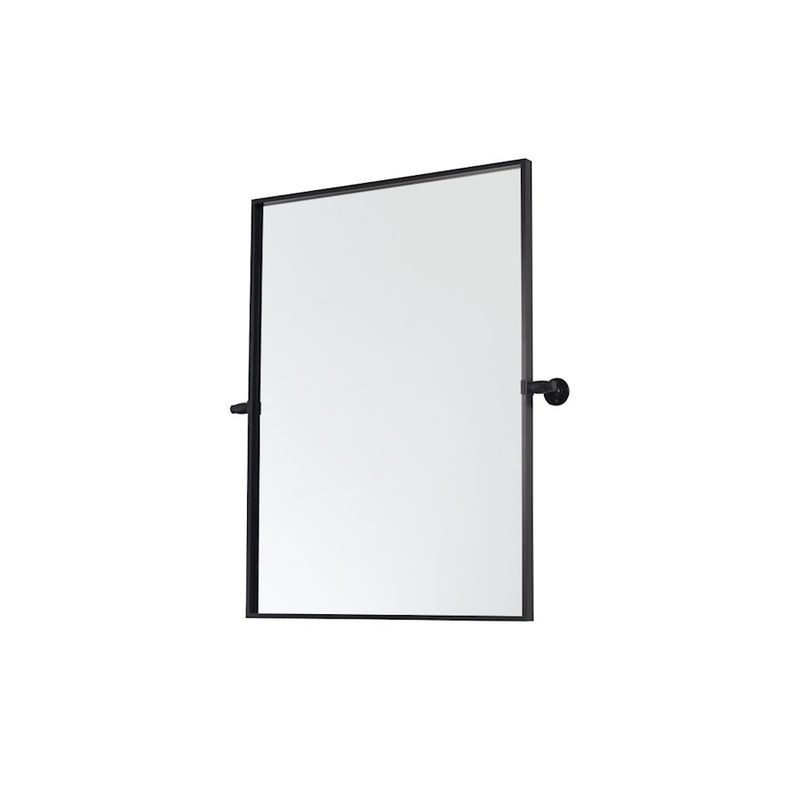 Elegant Decor Everly Rectangle Pivot Mirror 24X32", Black