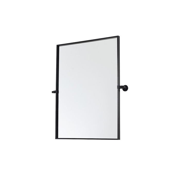 Elegant Decor Everly Rectangle Pivot Mirror 24X32", Black