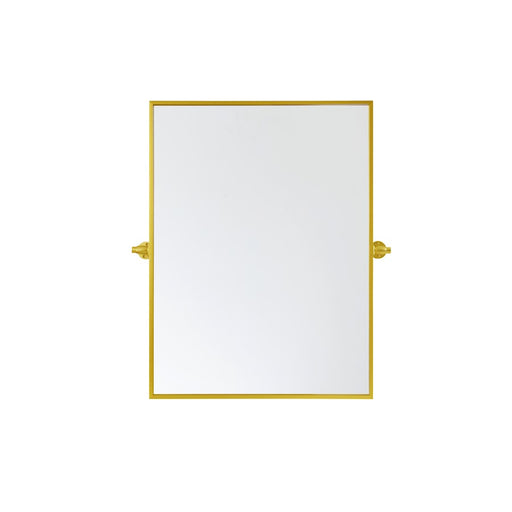 Elegant Decor Everly Rectangle Pivot Mirror 24X32", Gold