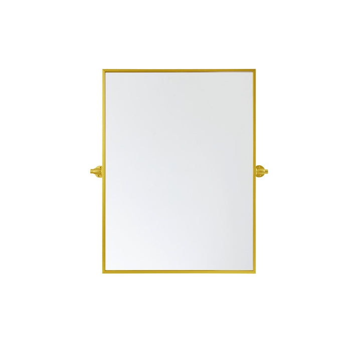 Elegant Decor Everly Rectangle Pivot Mirror 24X32", Gold