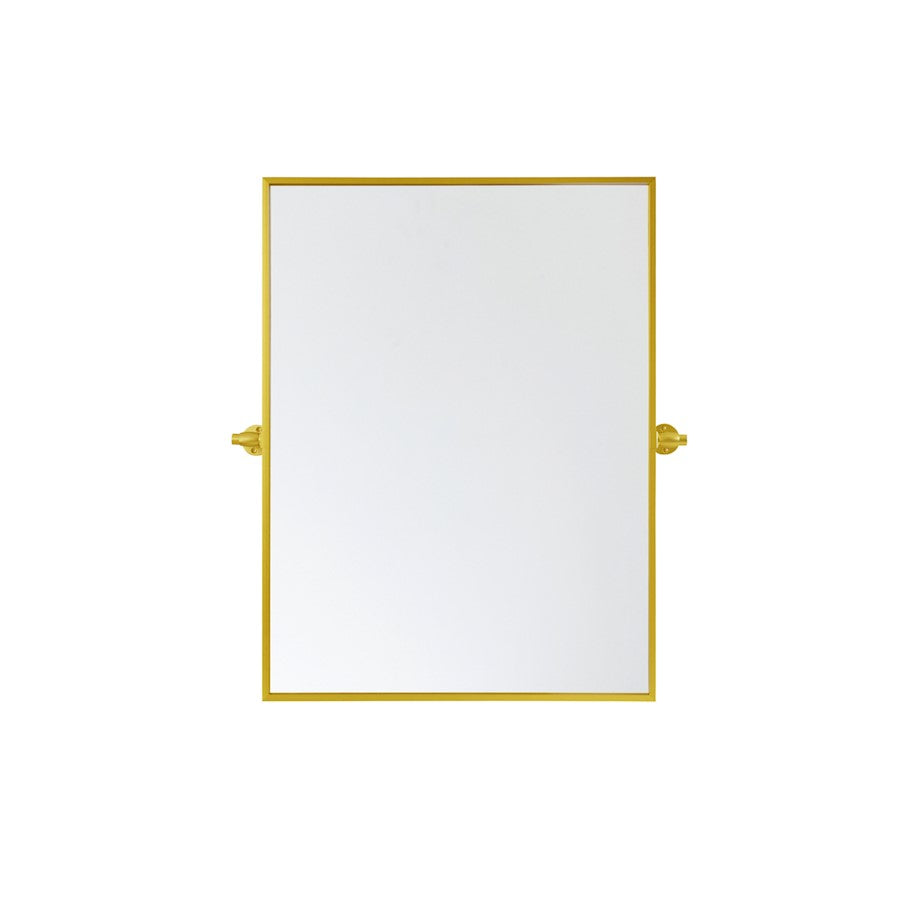 Elegant Decor Everly Rectangle Pivot Mirror 24X32", Gold