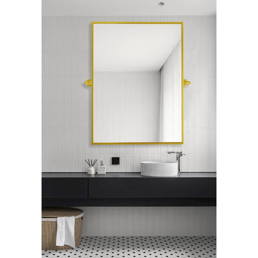 Elegant Decor Everly Rectangle Pivot Mirror 24X32", Gold