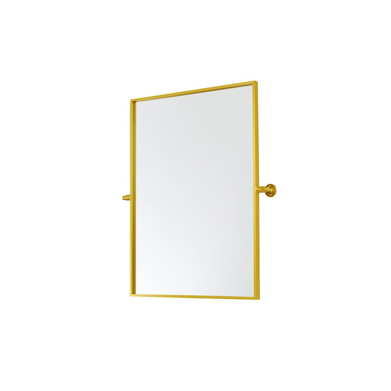 Elegant Decor Everly Rectangle Pivot Mirror 24X32", Gold