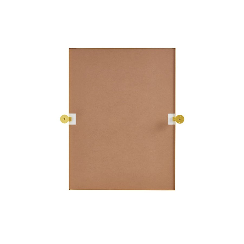 Elegant Decor Everly Rectangle Pivot Mirror 24X32", Gold