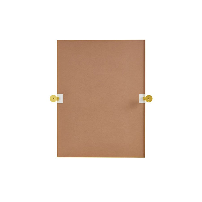 Elegant Decor Everly Rectangle Pivot Mirror 24X32", Gold