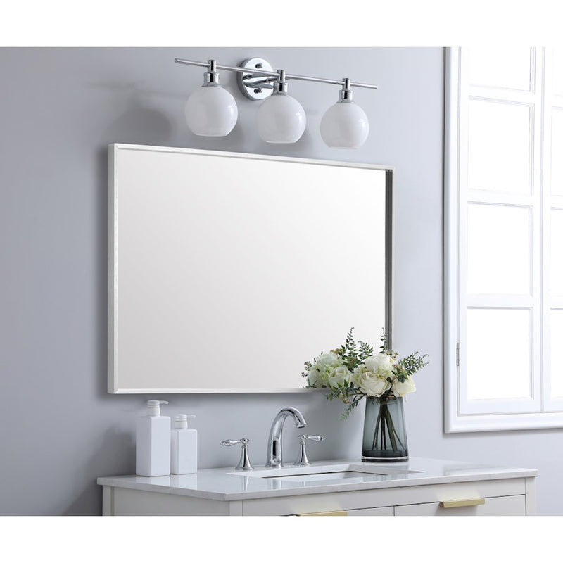 Elegant Lighting Grace 27"x36" Mirror, Silver