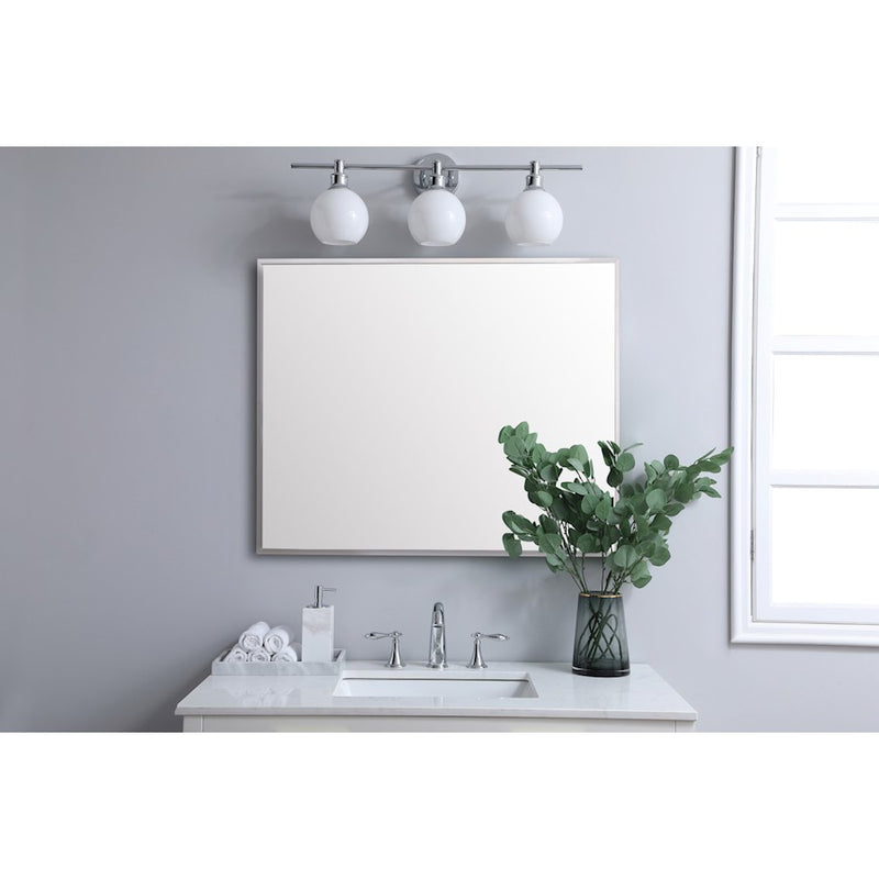 Elegant Lighting Grace 30"x36" Mirror, Silver
