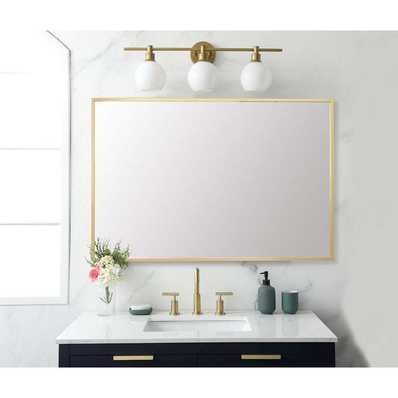 Elegant Lighting Grace 30"x 42" Mirror, Gold