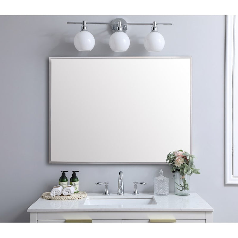 Elegant Lighting Grace 30"x 42" Mirror, Silver