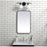Elegant Decor Evermore Soft Corner Rectangular Mirror 18X30", Black