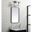 Elegant Decor Evermore Soft Corner Rectangular Mirror 18X30", Black