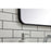 Elegant Decor Evermore Soft Corner Rectangular Mirror 18X30", Black