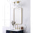Elegant Decor Evermore Soft Corner Rectangular Mirror 18X30", Brass