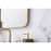 Elegant Decor Evermore Soft Corner Rectangular Mirror 18X30", Brass