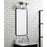 Elegant Decor Evermore Soft Corner Rectangular Mirror 18X36", Black