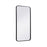 Elegant Decor Evermore Soft Corner Rectangular Mirror 18X36", Black
