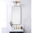 Elegant Decor Evermore Soft Corner Rectangular Mirror 18X36", Brass